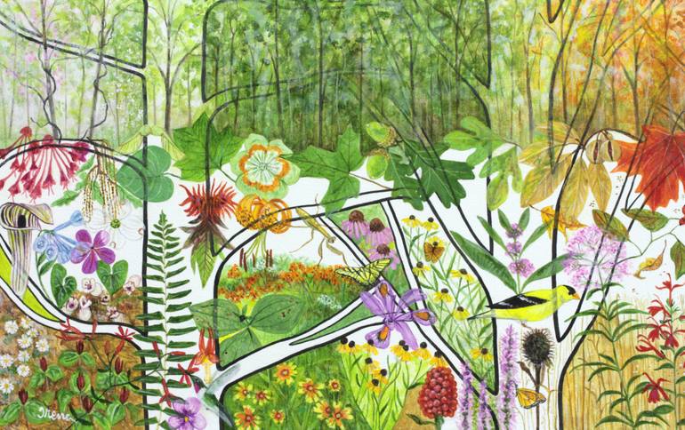 Original Conceptual Nature Painting by Trena Mcnabb