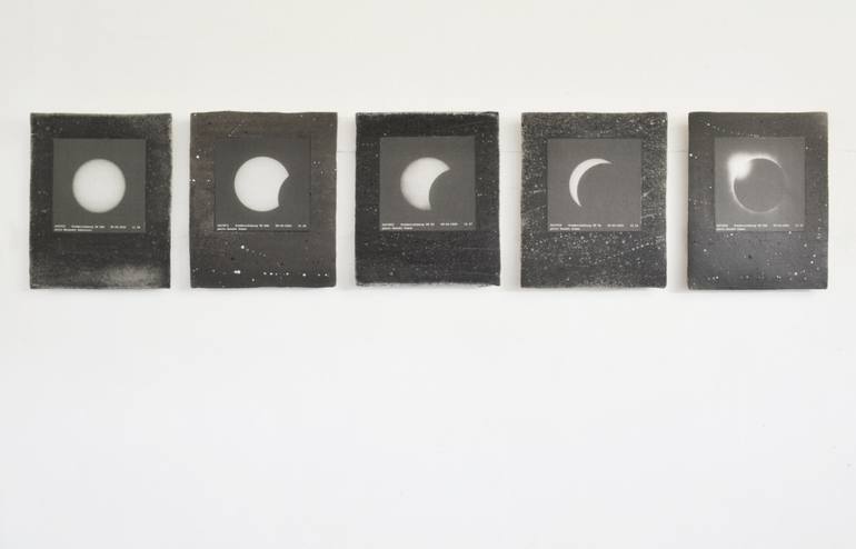 Original Abstract Outer Space Sculpture by Margreet Zwetsloot