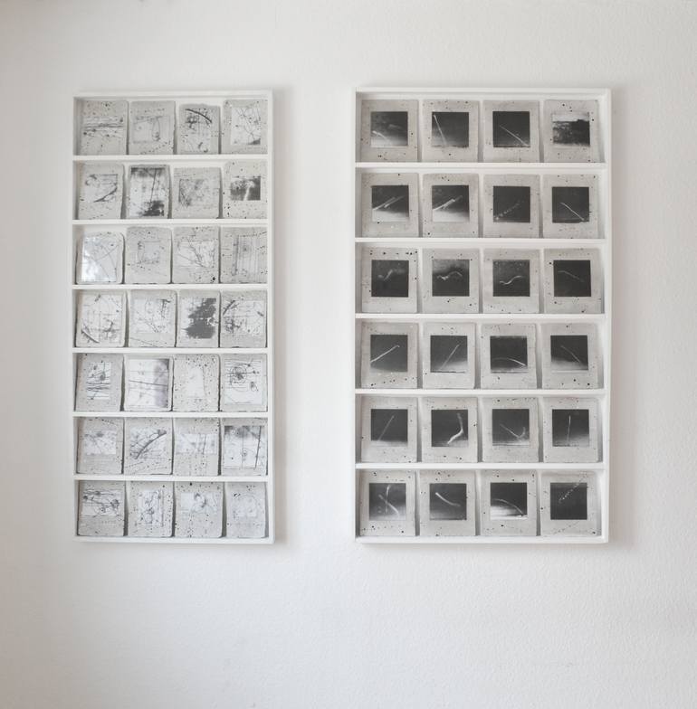 Original Abstract Outer Space Sculpture by Margreet Zwetsloot