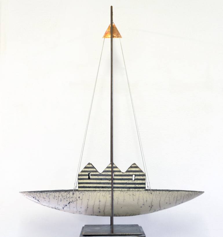 Original Figurative Sailboat Sculpture by Margreet Zwetsloot