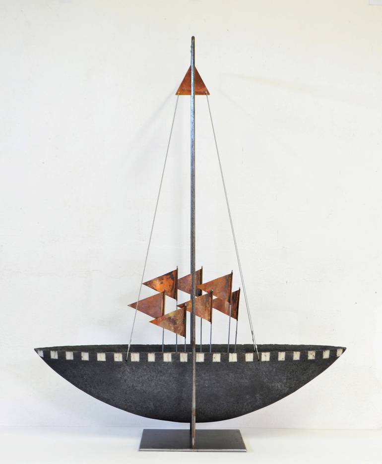 Original Figurative Ship Sculpture by Margreet Zwetsloot