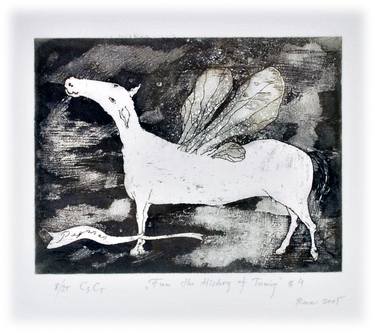 Original Fine Art Animal Printmaking by Rasa Prismontiene