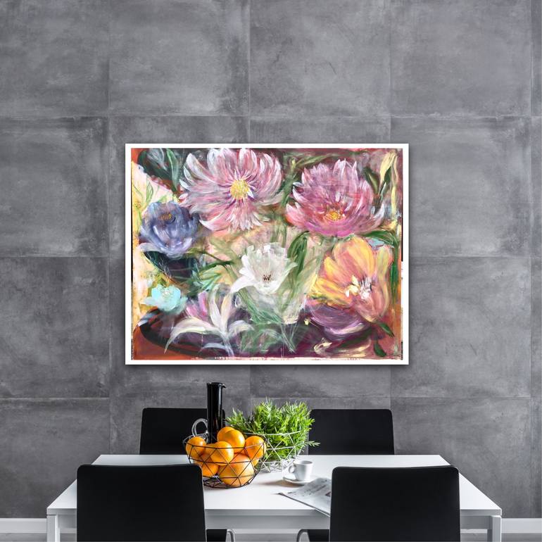 Original Abstract Botanic Painting by  Asya Zahia Colie