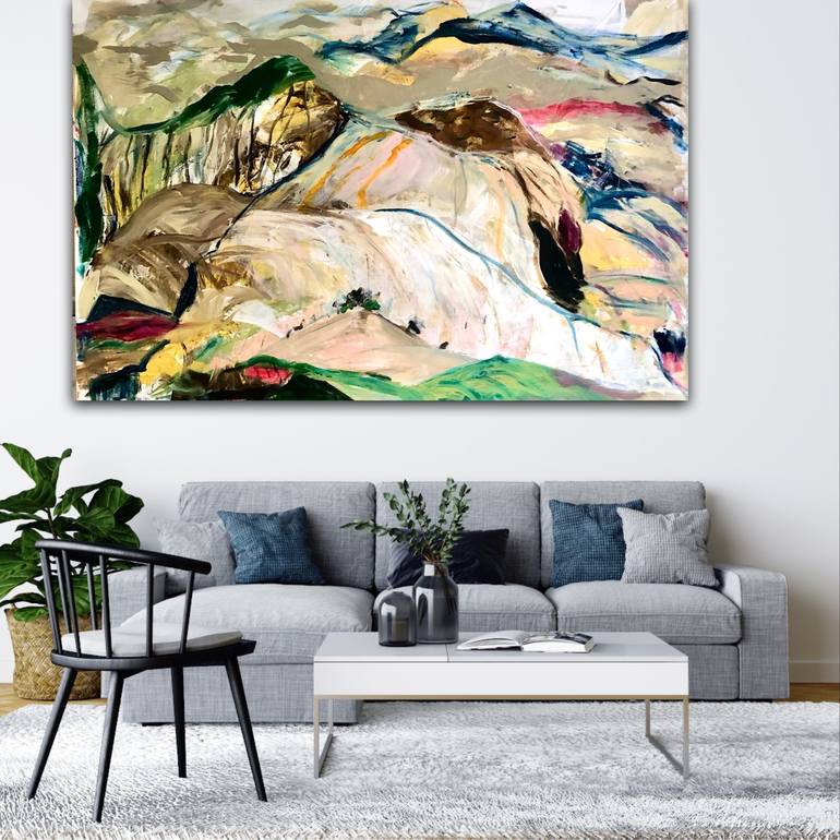 Original Abstract Expressionism Abstract Painting by  Asya Zahia Colie