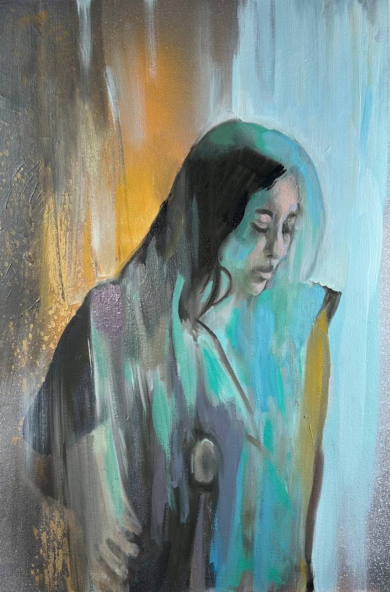 Head in Hands Painting by Jonathan Ellis | Saatchi Art Ireland