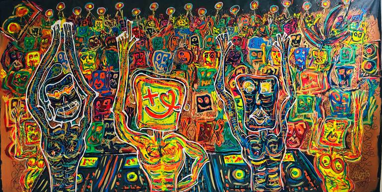 Together - Euphoria in Motion Original Painting by oliver schibli