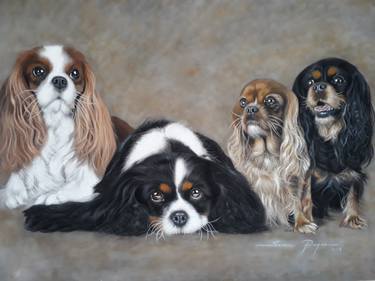 Print of Photorealism Dogs Drawings by Semiha Peyman