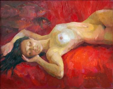Original Nude Painting by Gala Sorokhan