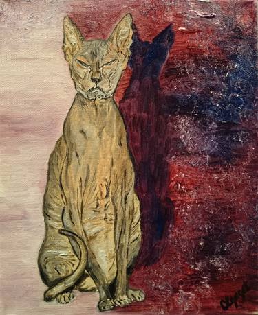 Original Figurative Cats Paintings by Olga Getmane