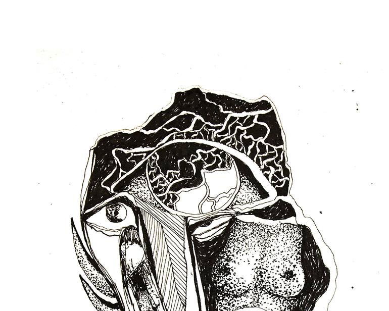 Original Surrealism Abstract Drawing by Svetlana Mihalj