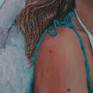 Inspiration for work was three ladies I met on the trip I went few years ago. I choose this style, subject and medium because I love challenge and I love figurative art.
