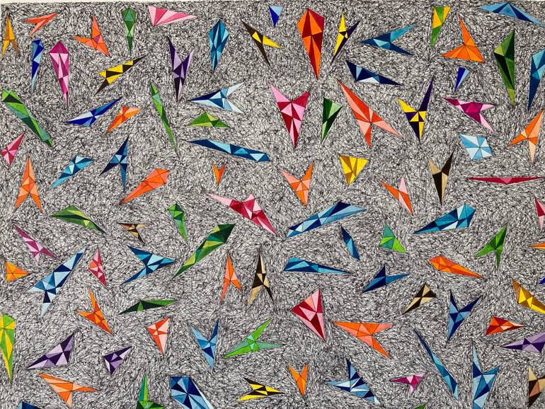 Original Abstract Expressionism Abstract Painting by Murat Aypek