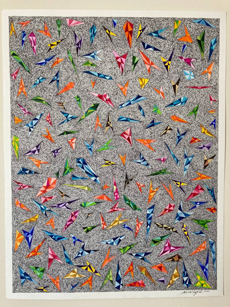 Original Abstract Expressionism Abstract Painting by Murat Aypek