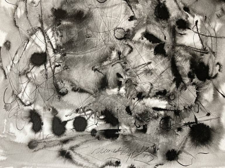 Original Abstract Expressionism Abstract Drawing by murat aypek