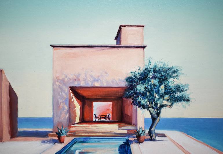 Original Architecture Painting by Rafał Knop