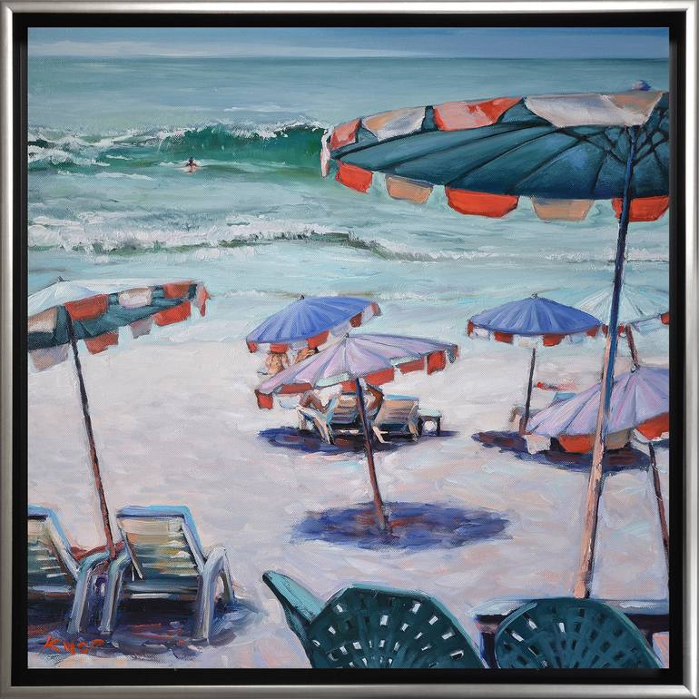 Original Realism Beach Painting by Rafał Knop