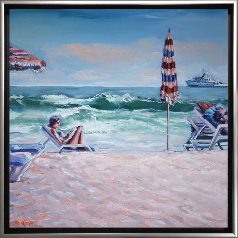 Original Realism Beach Painting by Rafał Knop