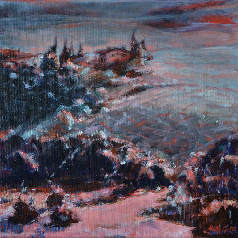 Original Landscape Painting by Rafal Knop | Impressionism Art on Canvas | On the way to Pino Tuscany