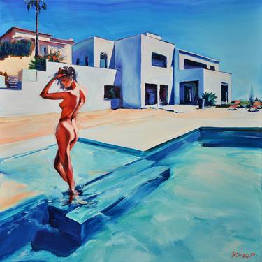 Original Realism Beach Paintings by Rafał Knop