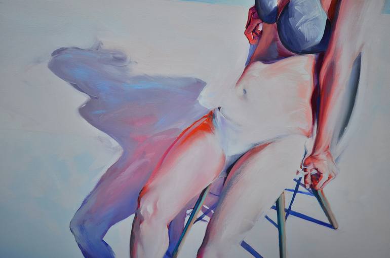 Original Figurative Beach Painting by Rafał Knop