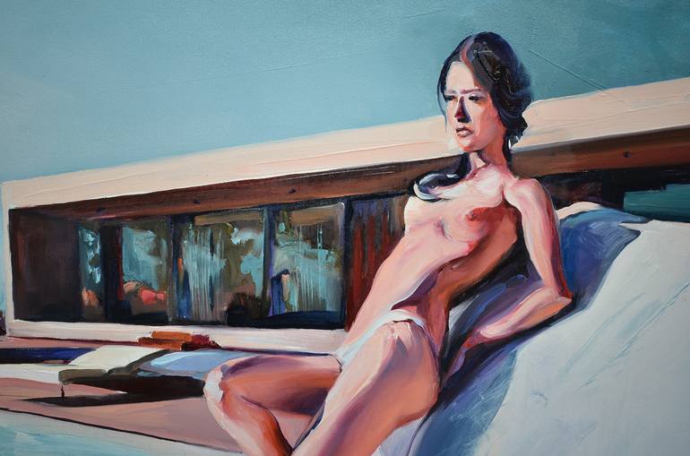 Original Figurative Nude Painting by Rafał Knop