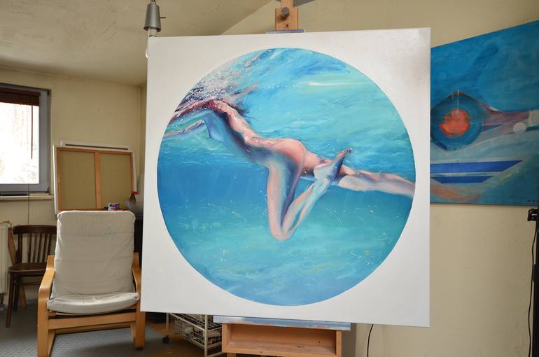 Original Figurative Nude Painting by Rafał Knop