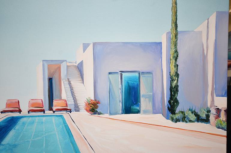 Original Figurative Beach Painting by Rafał Knop