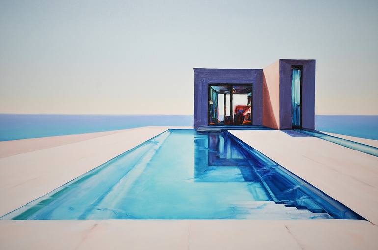 Original Conceptual Landscape Painting by Rafał Knop