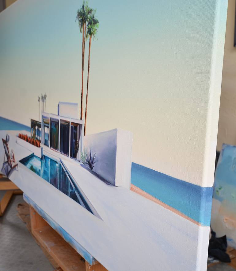 Original Figurative Beach Painting by Rafał Knop