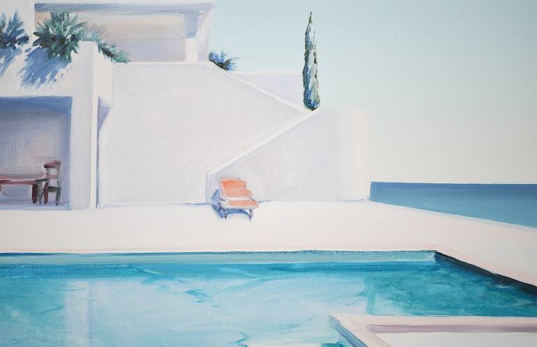 Original Figurative Beach Painting by Rafał Knop