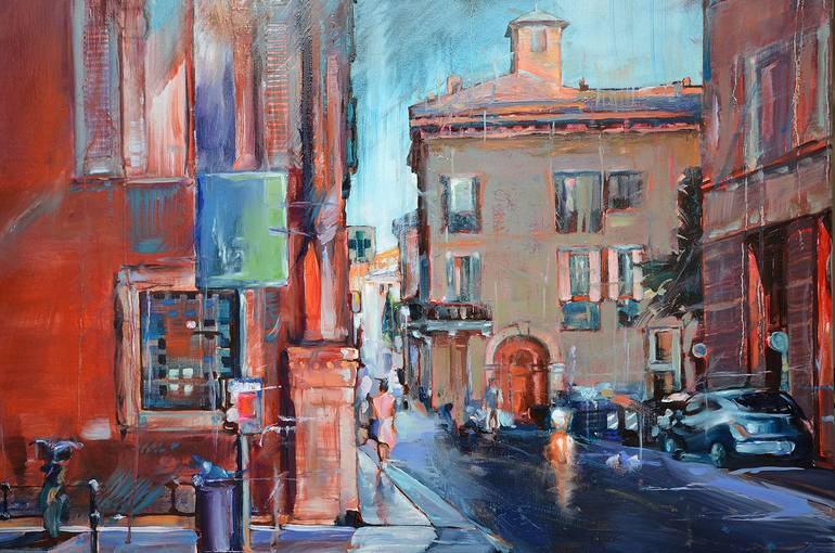 Original Realism Cities Painting by Rafał Knop