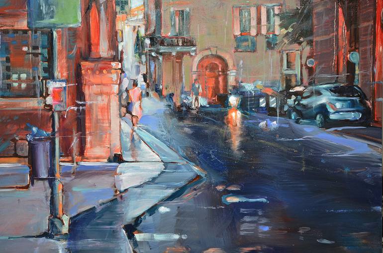 Original Realism Cities Painting by Rafał Knop