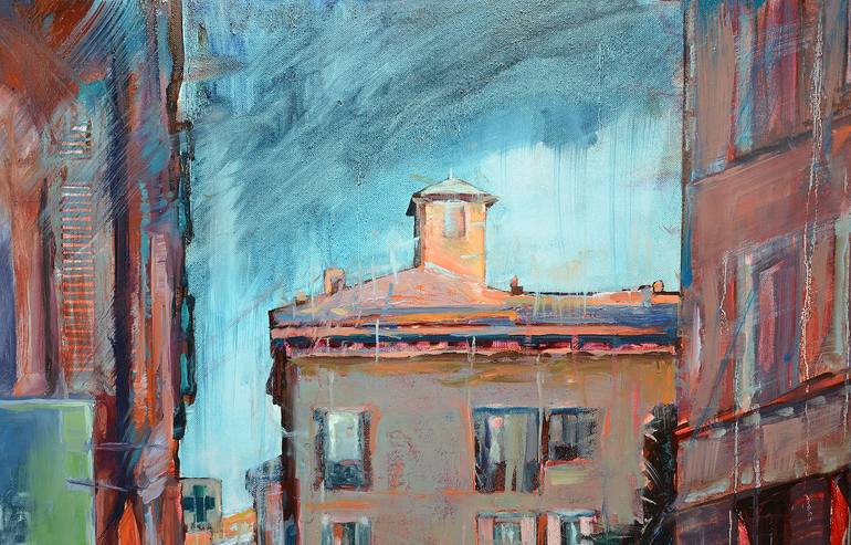 Original Realism Cities Painting by Rafał Knop