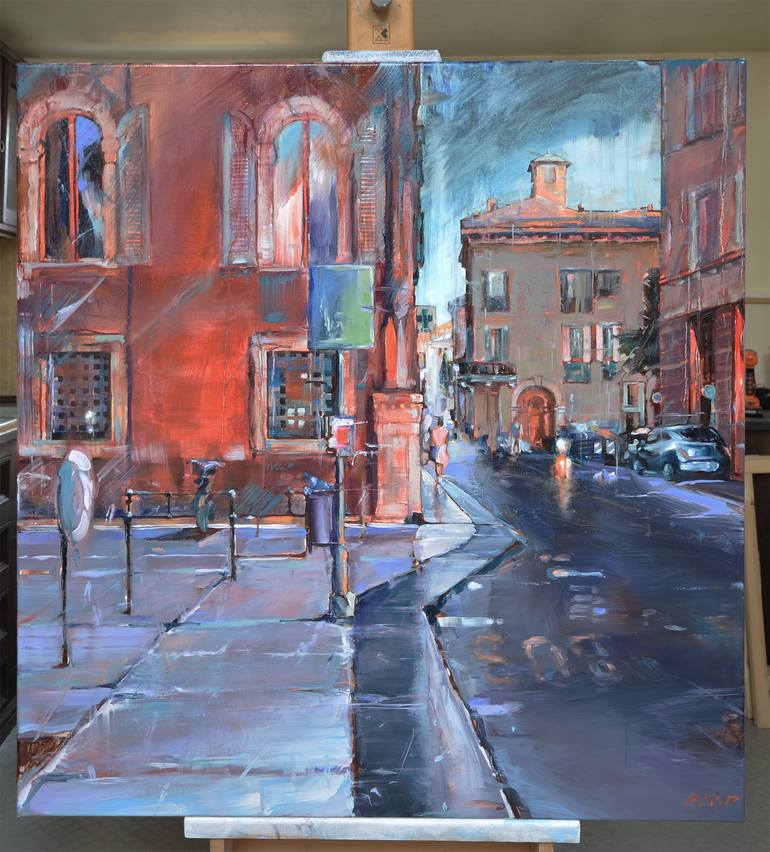 Original Realism Cities Painting by Rafał Knop