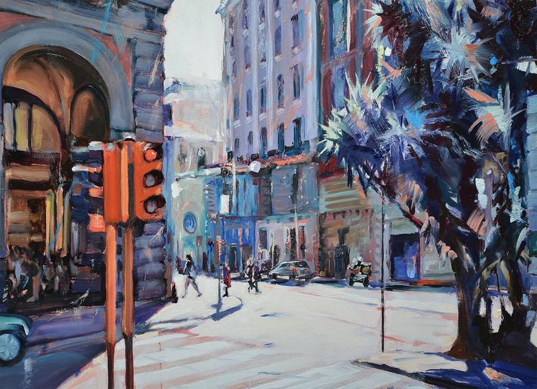 Original Realism Cities Painting by Rafał Knop