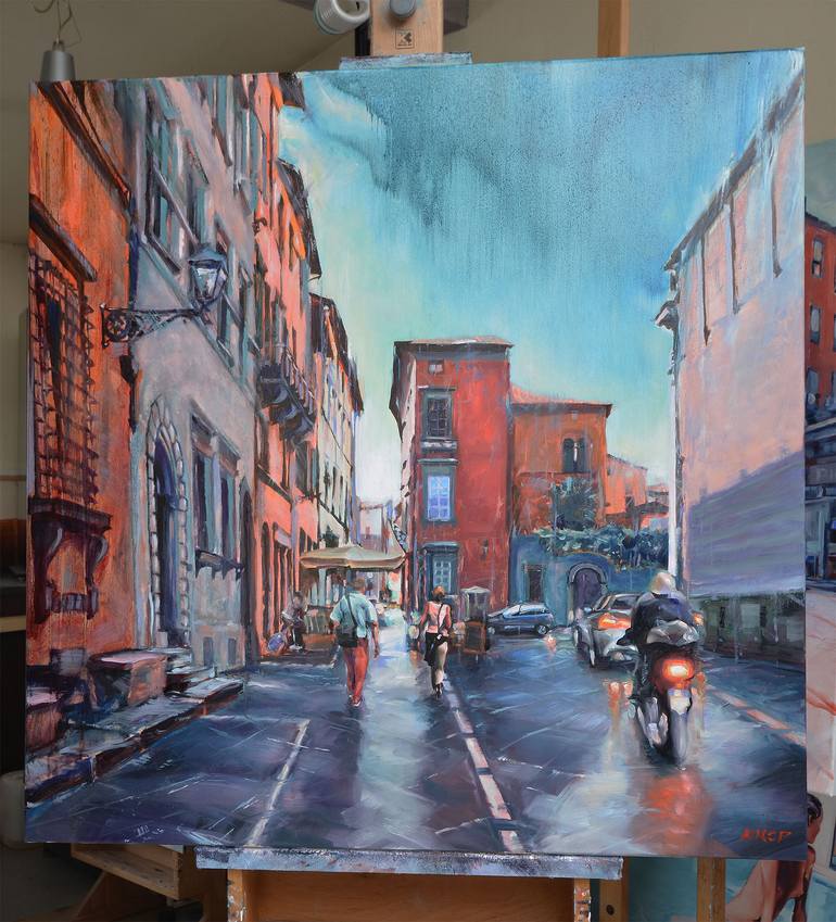 Original Realism Cities Painting by Rafał Knop