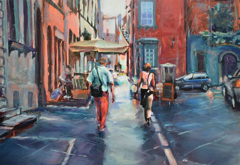 Original Realism Cities Painting by Rafał Knop