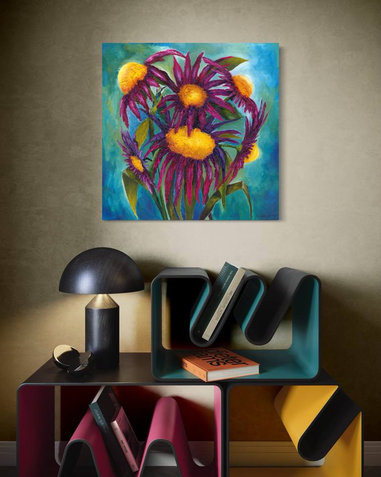 Original Expressionism Floral Painting by Nicky Spaulding