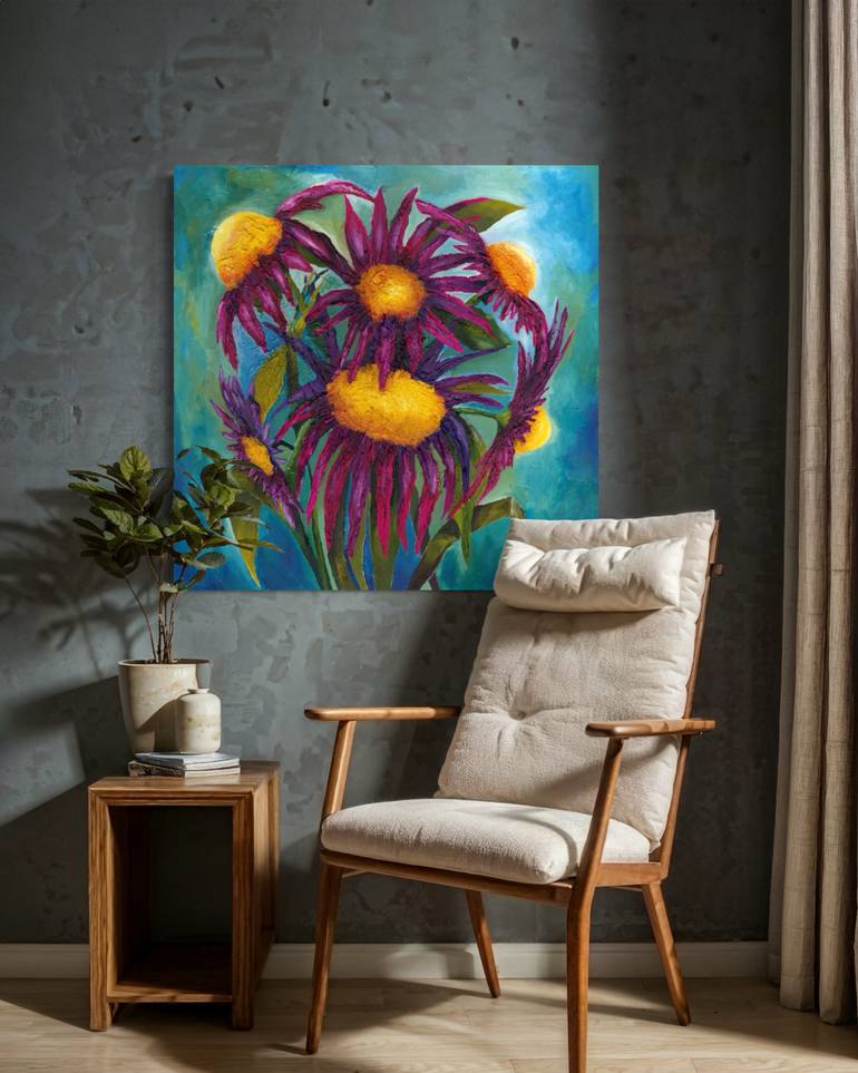 Original Expressionism Floral Painting by Nicky Spaulding