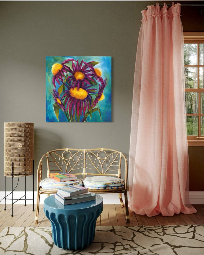 Original Expressionism Floral Painting by Nicky Spaulding