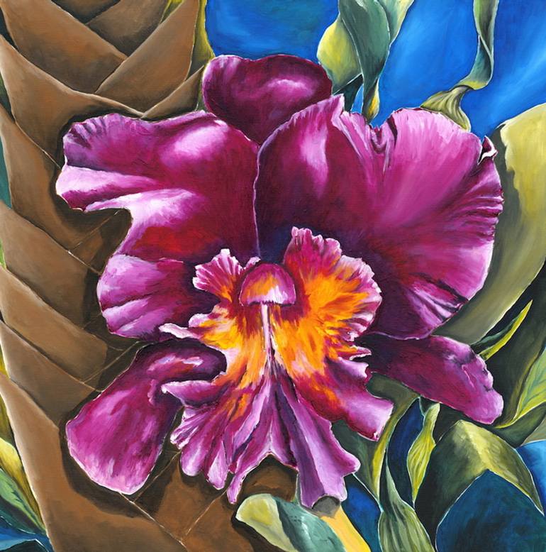 Cattleya Painting by Nicky Spaulding | Saatchi Art