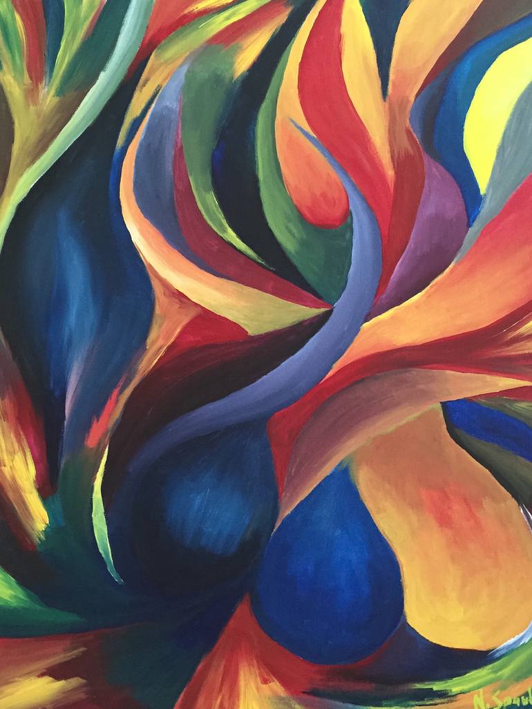 Print of Abstract Expressionism Abstract Paintings by Nicky Spaulding