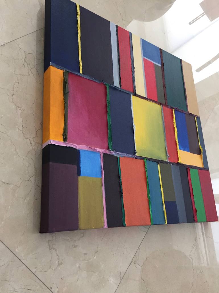 Original Geometric Abstract Painting by Nicky Spaulding