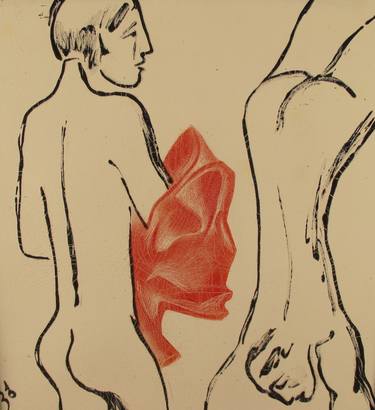Print of Nude Mixed Media by Vladimir Bukiya