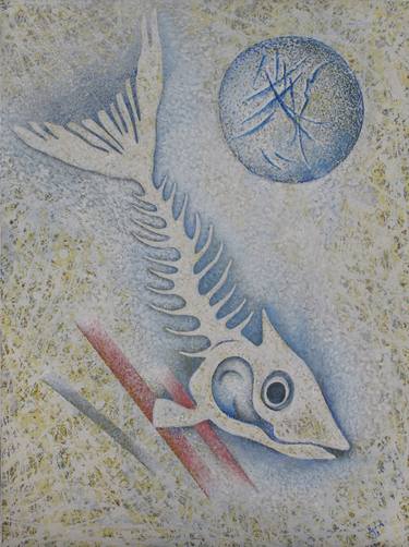 Print of Abstract Expressionism Fish Paintings by Vladimir Bukiya