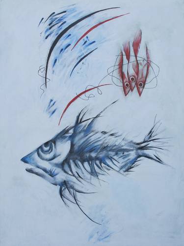 Original Fish Painting by Vladimir Bukiya