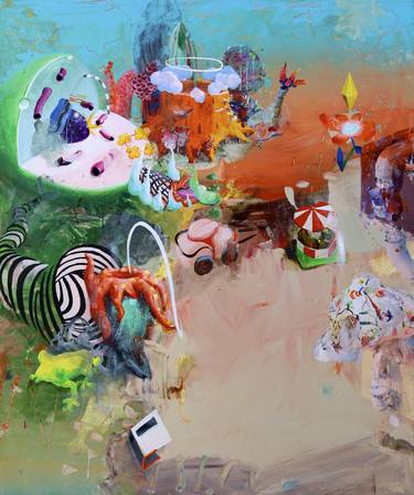 Original Surrealism Abstract Paintings by Edith Torony