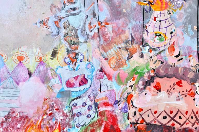 Original Surrealism Abstract Painting by Edith Torony