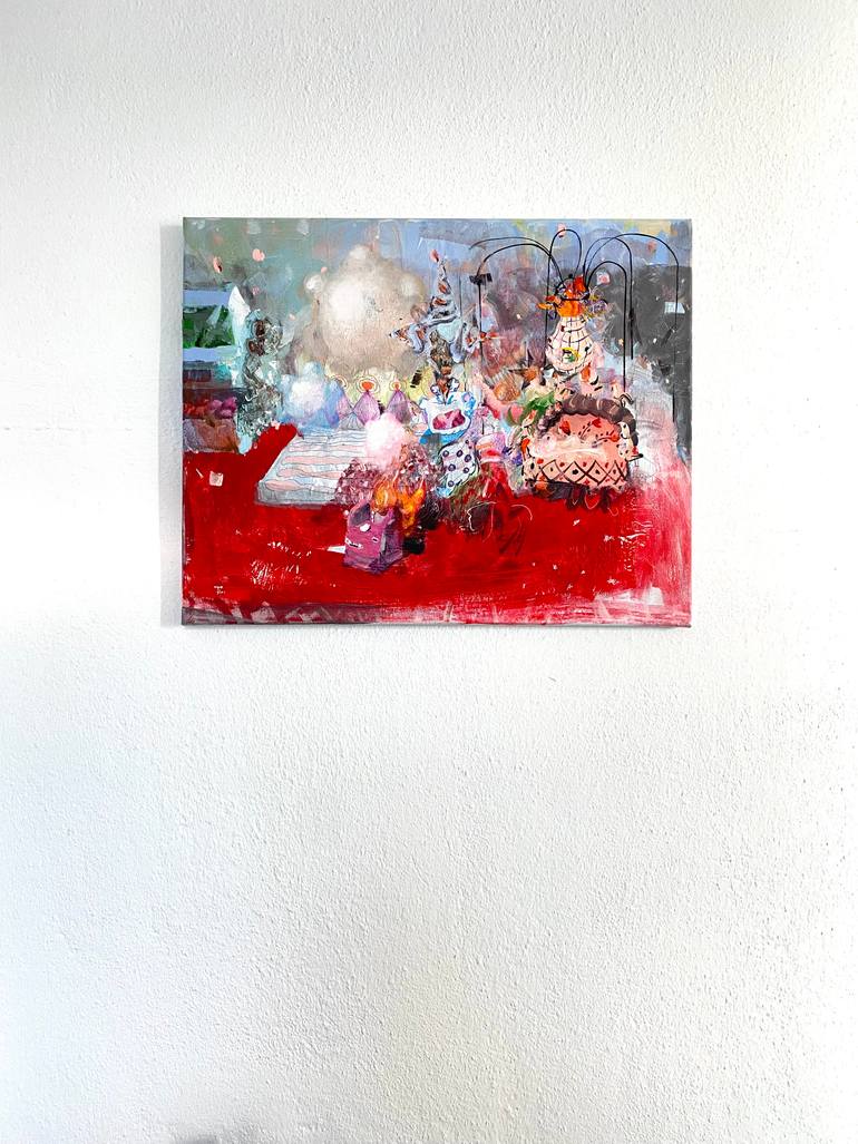 Original Surrealism Abstract Painting by Edith Torony