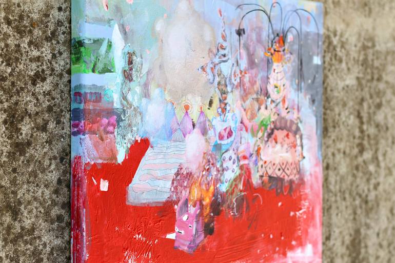 Original Surrealism Abstract Painting by Edith Torony